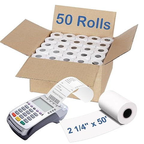 2-1/4'' X 50FT 50 Rolls Thermal Paper Rolls