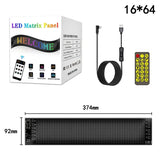 Car LED Matrix Pixel Panel DIY RGB LIghting Graffiti Scrolling Text Board Windshield Advertising Screen Bluetooth APP Control