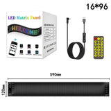 Car LED Matrix Pixel Panel DIY RGB LIghting Graffiti Scrolling Text Board Windshield Advertising Screen Bluetooth APP Control